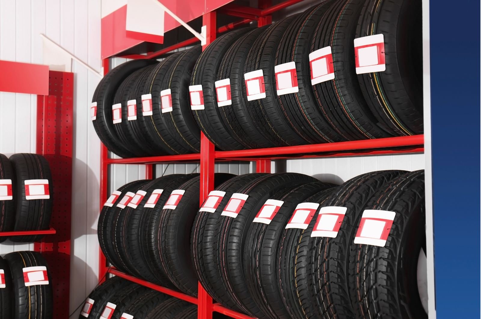 New tires in stock, ready for fitting